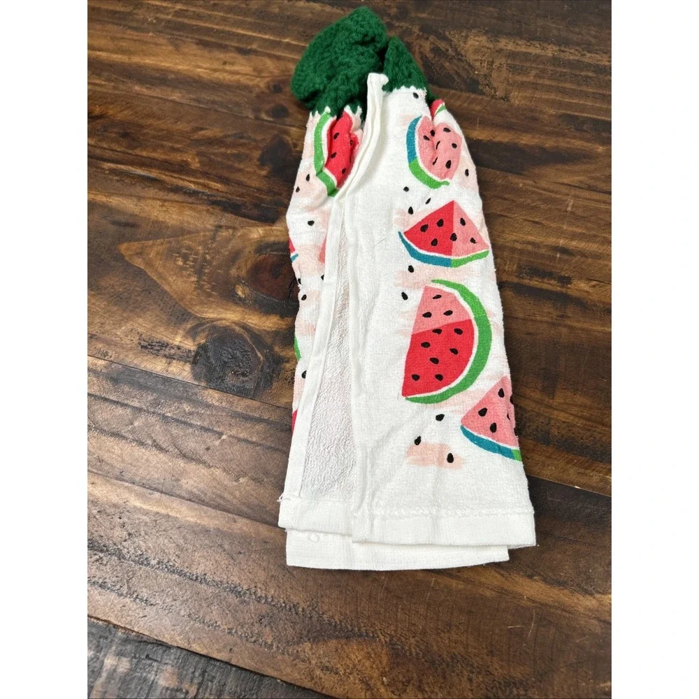 3 Handmade Crochet top Kitchen Hanging Hand Towels Summer Vibes Hello Summer 16